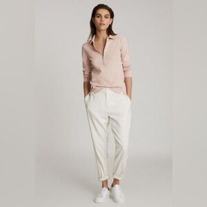 REISS | premium fitted quarter zip | size medium